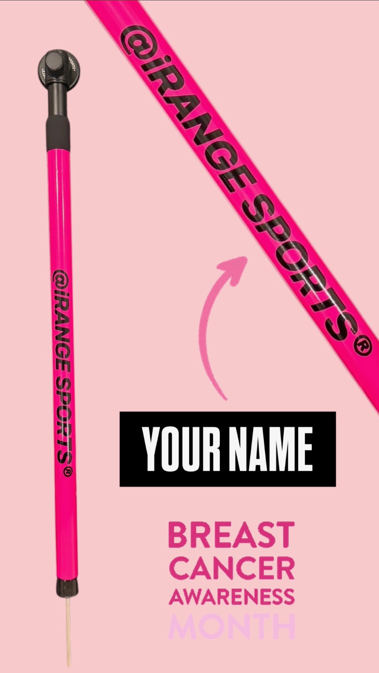CUSTOM PINK @iRangeSports Stick EXT w/MagSafe compatible puck CUSTOM PINK @iRangeSports Stick EXT w/MagSafe compatible puck