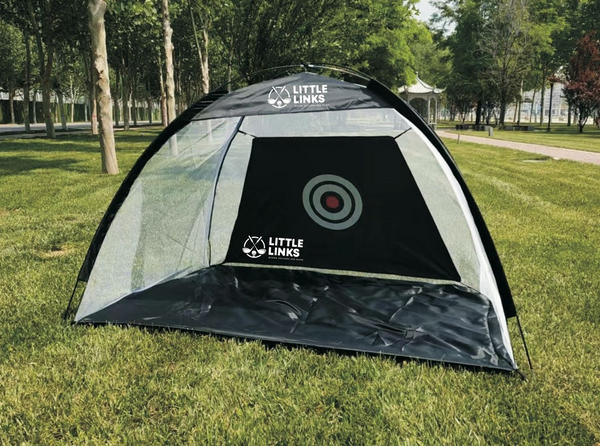 Kids Golf Hitting Net (7'x4') Black w/ White Logo