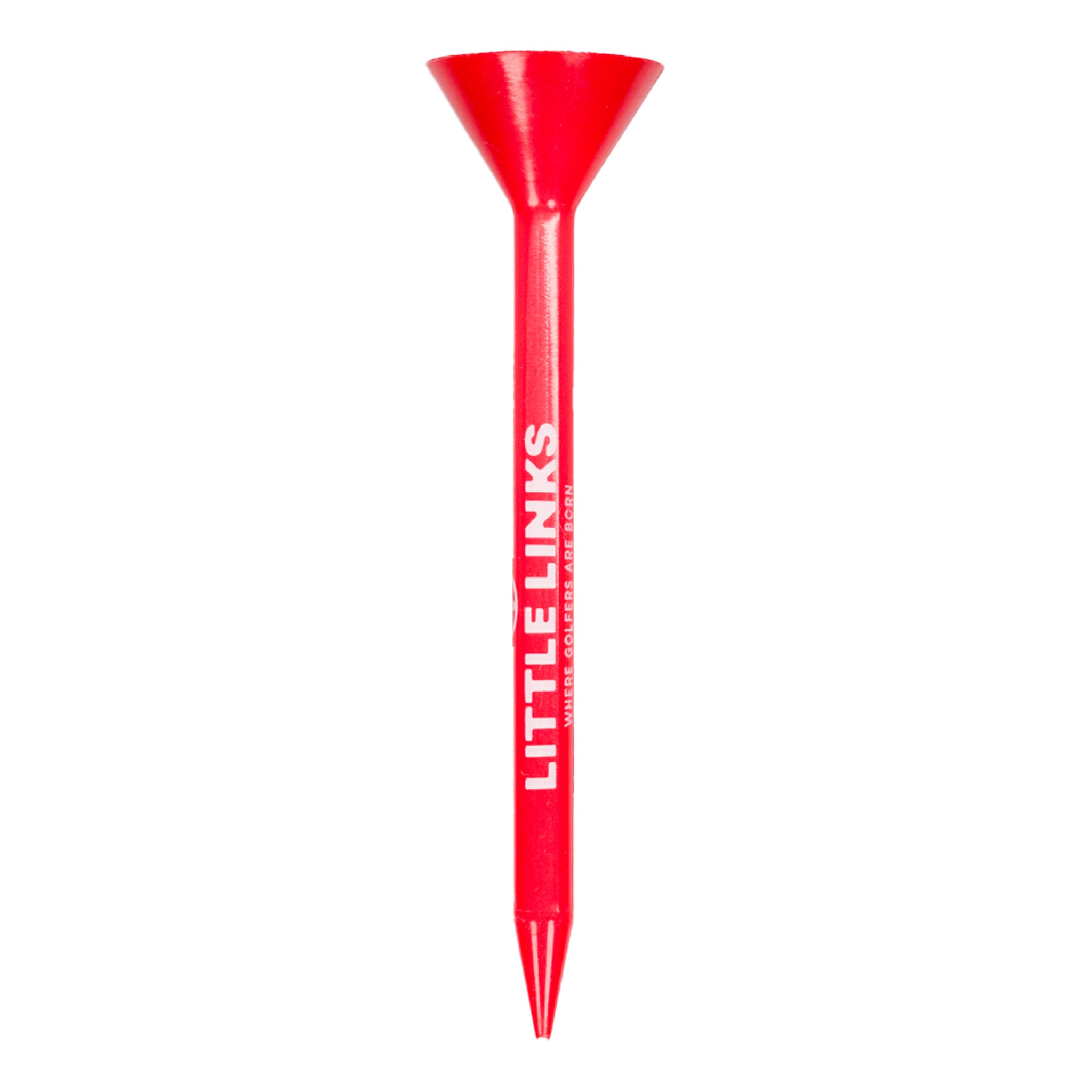 Big Cup Golf Tees, 25 Pack, Red/White