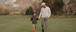 Parent and child enjoying golf with a Little Links Big Swing driver