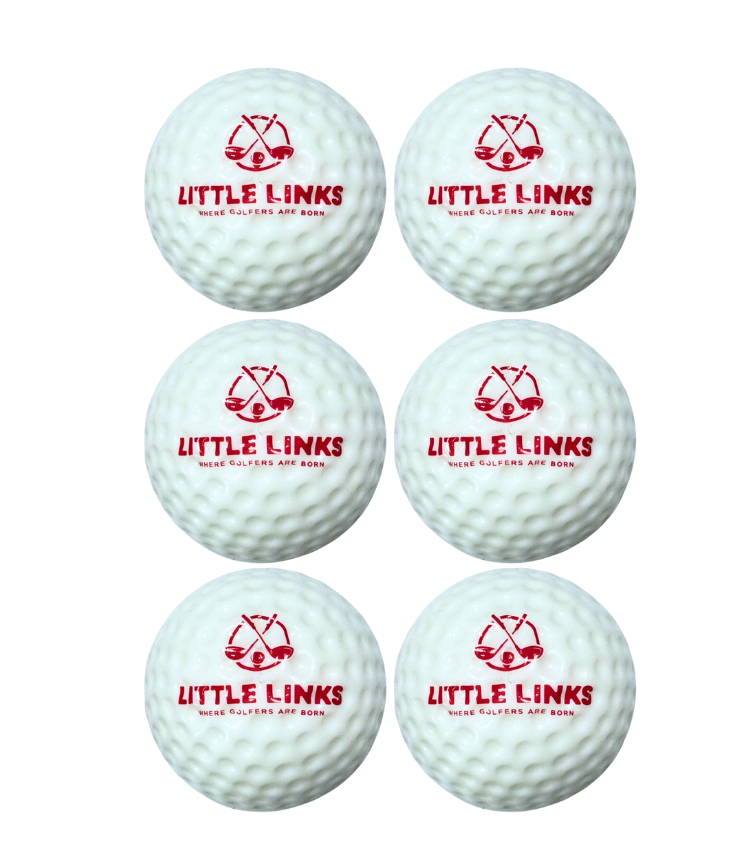 Oversized Foam Golf Balls, 6 Pack, White/Red