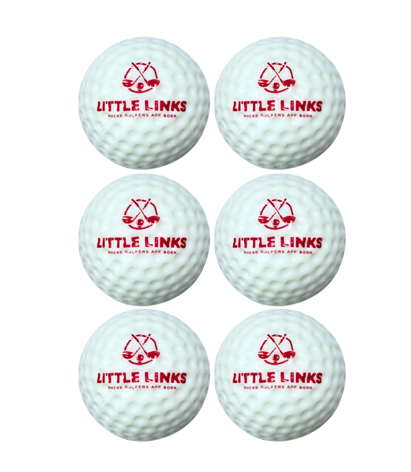 Oversized Foam Golf Balls, 6 Pack, White/Red