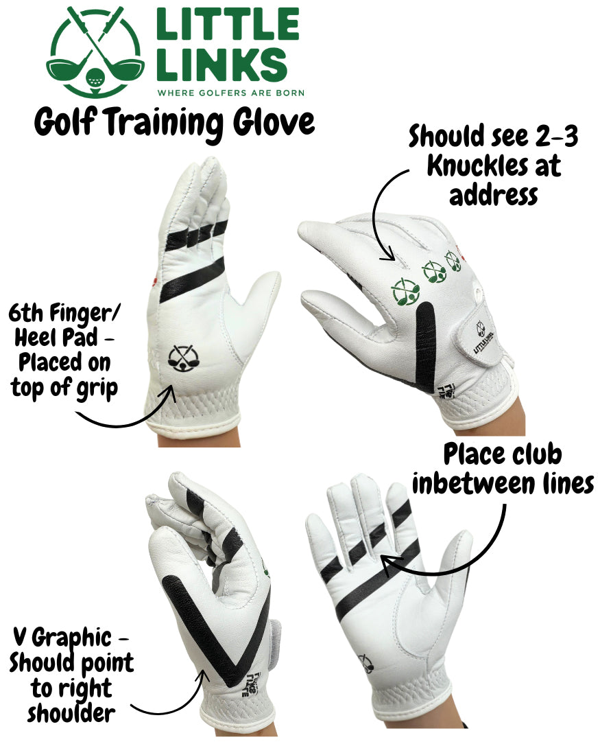 Kids Golf Training Glove (Right Hand) for Left Handed Golfers, Medium (Ages 8-11)