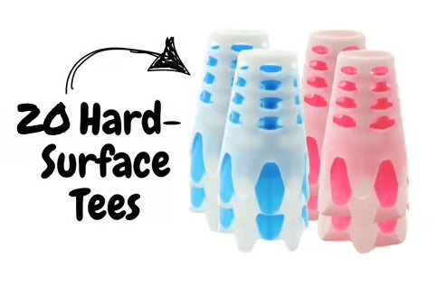 Hard Surface Golf Tees, 20 Pack, Multi Color